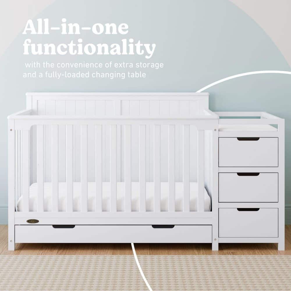 Graco Hadley 5-in-1 Convertible Crib and Changer with Storage