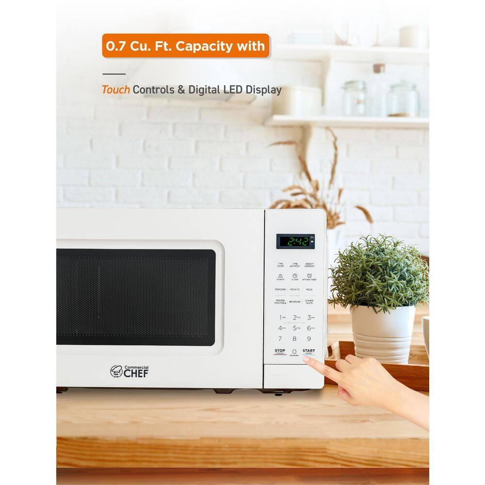 Commercial Chef 0.7 Cubic Feet 700 Watt Countertop Microwave