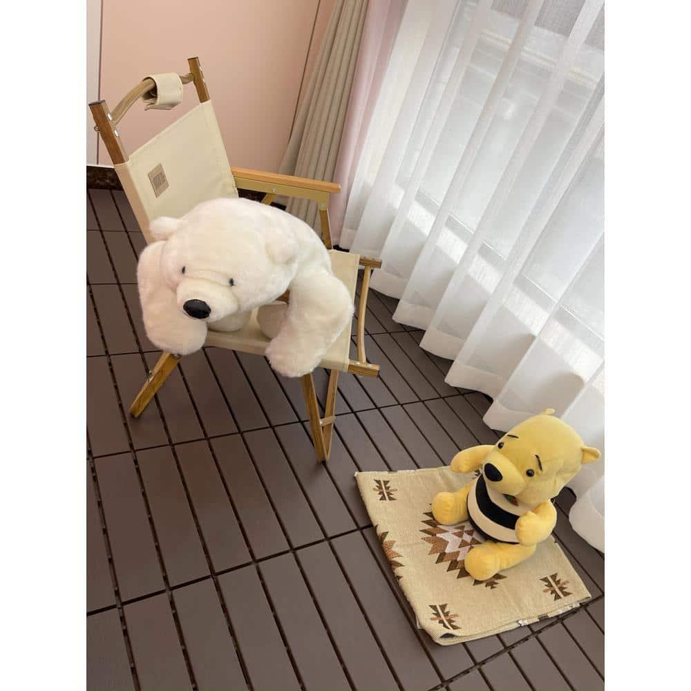 BVNECXP Plastic Interlocking Deck Tiles,44 Pack Patio Deck Tiles,12"X12" Square Waterproof Outdoor All Weather Use, Patio Decking Tiles For Poolside Balcony Backyard