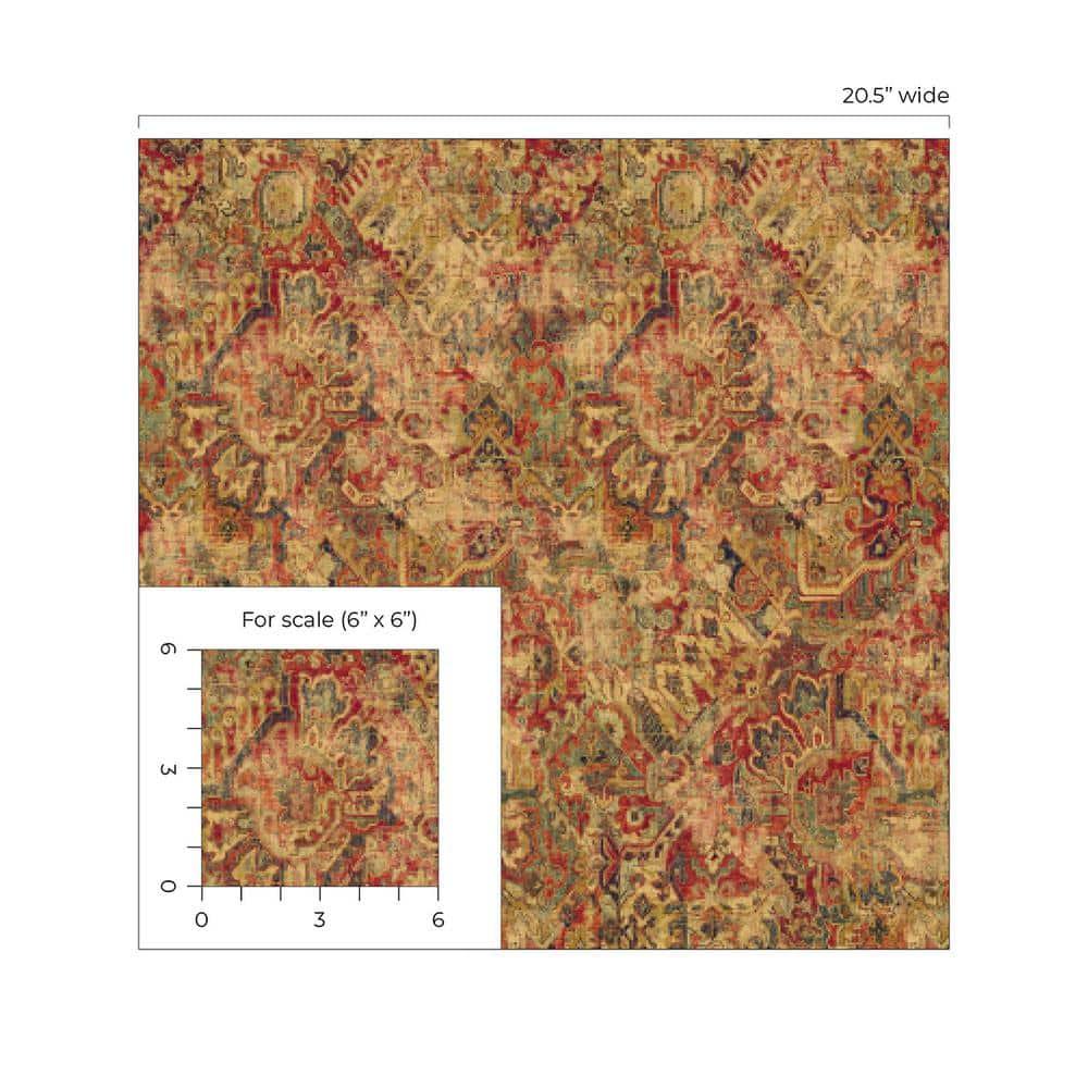 Surface Style - Peel and Stick Wallpaper, Abstract Wallpaper for Bedroom, Powder Room, Kitchen, Vinyl, 30.75 Sq Ft Coverage (Cumbrae Collection, Ruby)