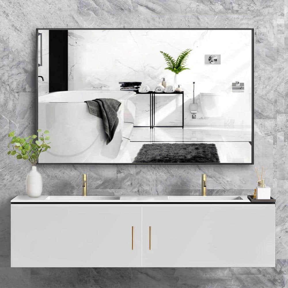 Ledel Modern & Contemporary Rectangle Bathroom Vanity Mirror Metal Framed Wall Mirror