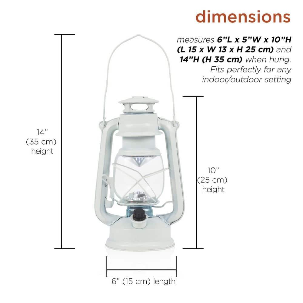 Alpine 10'' Battery Powered Integrated LED Outdoor Lantern