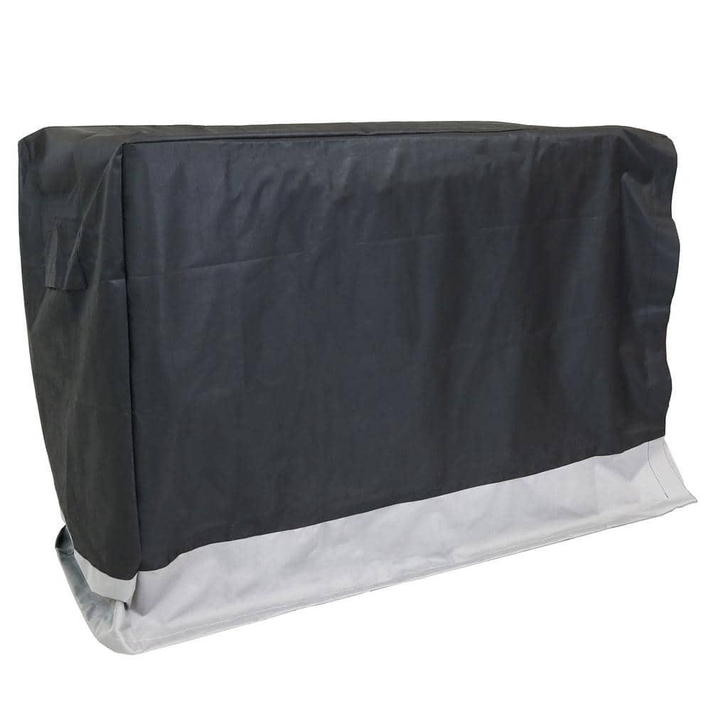 Sunnydaze Outdoor Weather-Resistant Heavy-Duty Polyester with PVC Backing Firewood Log Rack Cover - 6' - Gray and Black