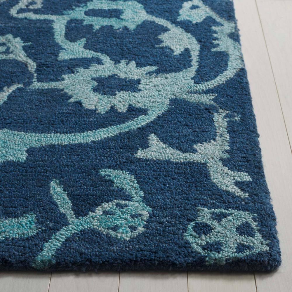 Anatolia AN401 Handmade Tufted Area Rug - Navy - 5' X 8' - Safavieh