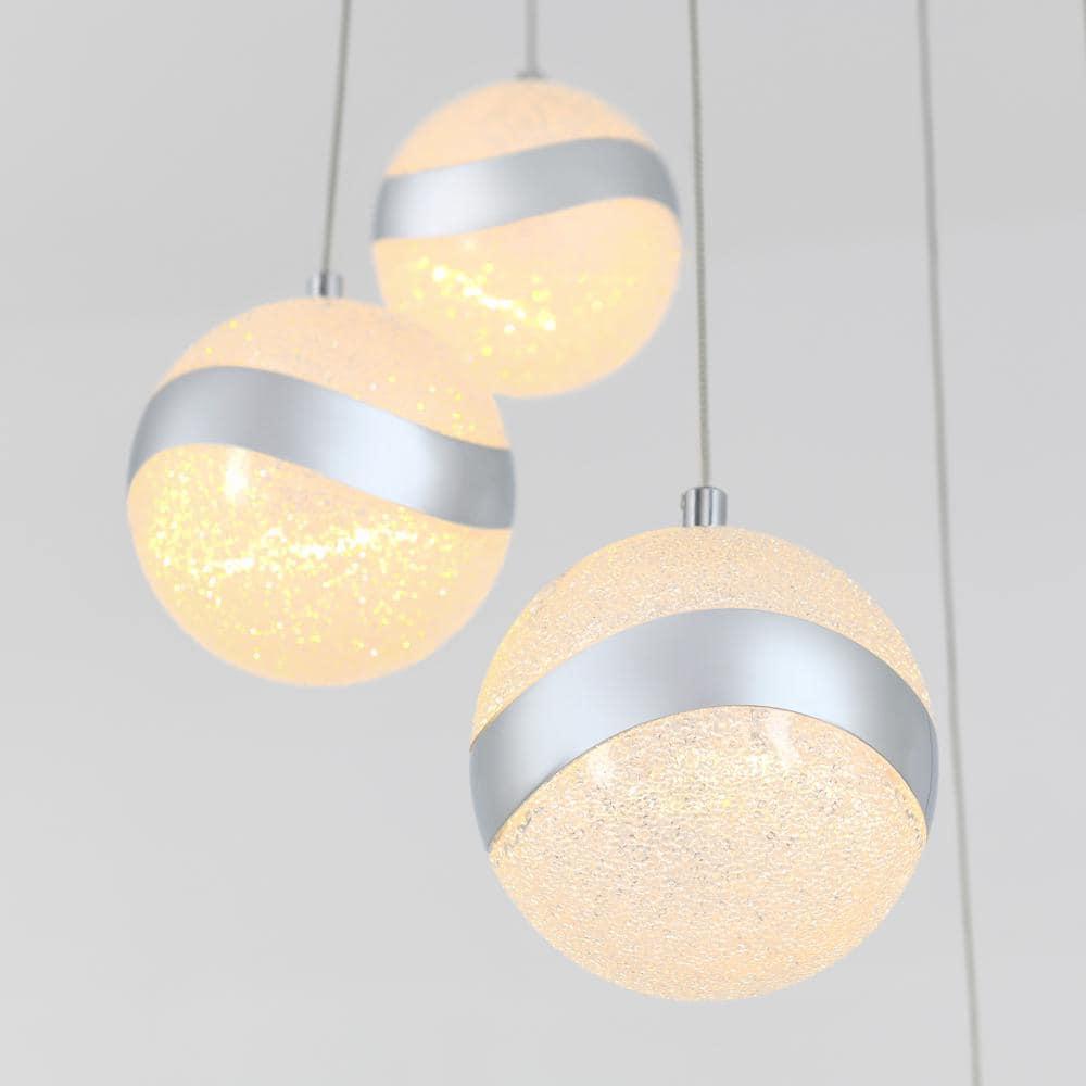 5 - Light Chrome LED Sphere Pendant