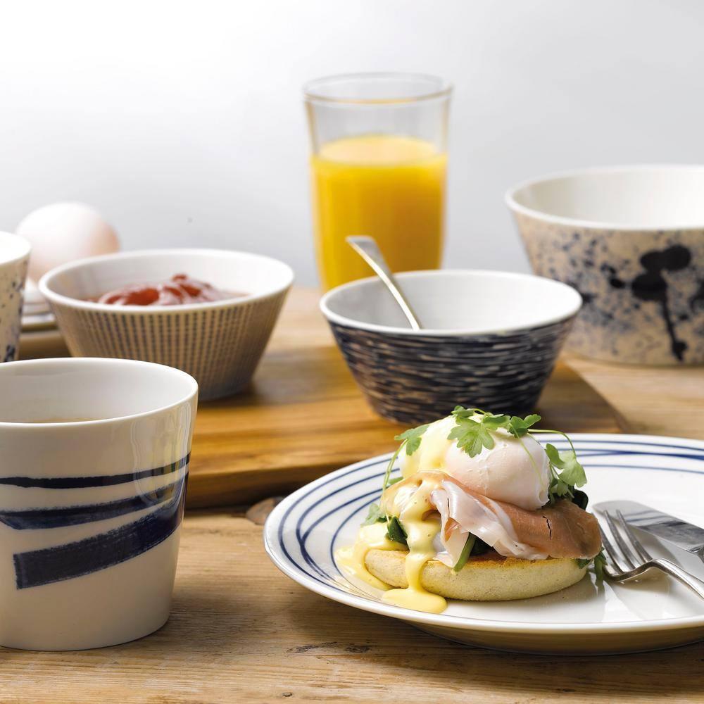 1815 Pacific Bowl 16cm 6.3in, Blue Mixed Patterns, Set of 6