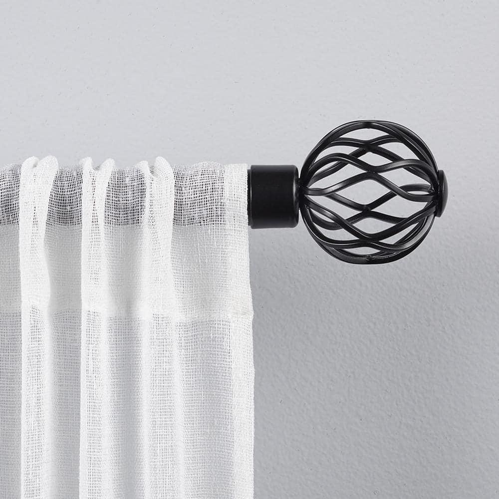 Exclusive Home 36"-72" Ogee Curtain Rod - Matte Black