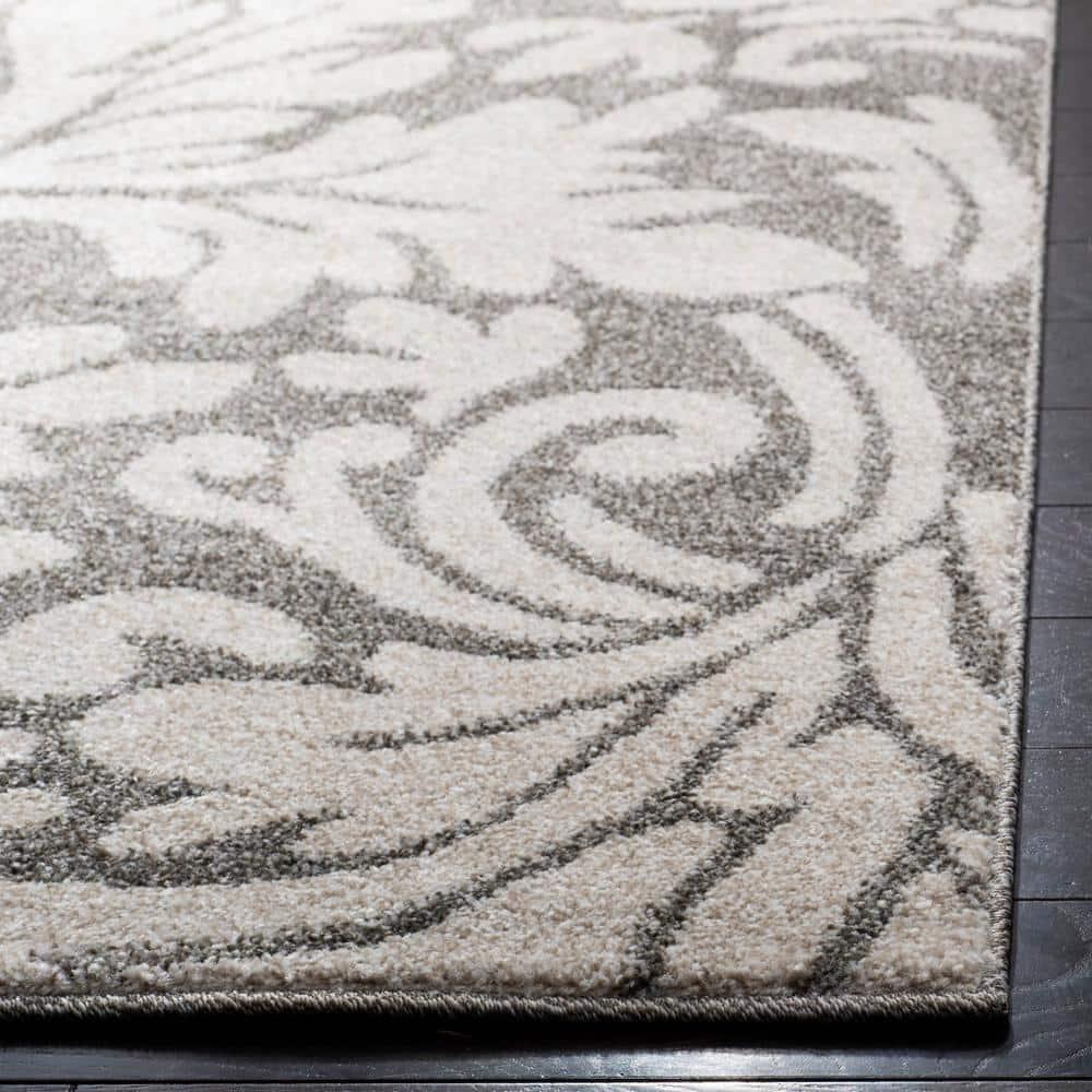 Amherst AMT425 Power Loomed Indoor Area Rug - Dark Grey/Beige - 8'x10' - Safavieh