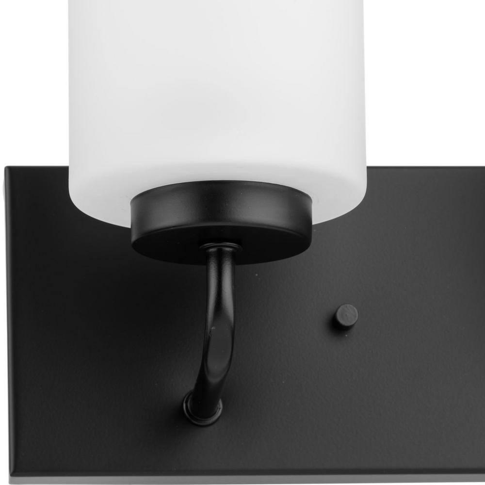 Progress Lighting Merry Collection 2-Light Brushed Nickel Etched Glass Transitional Bath Vanity Light