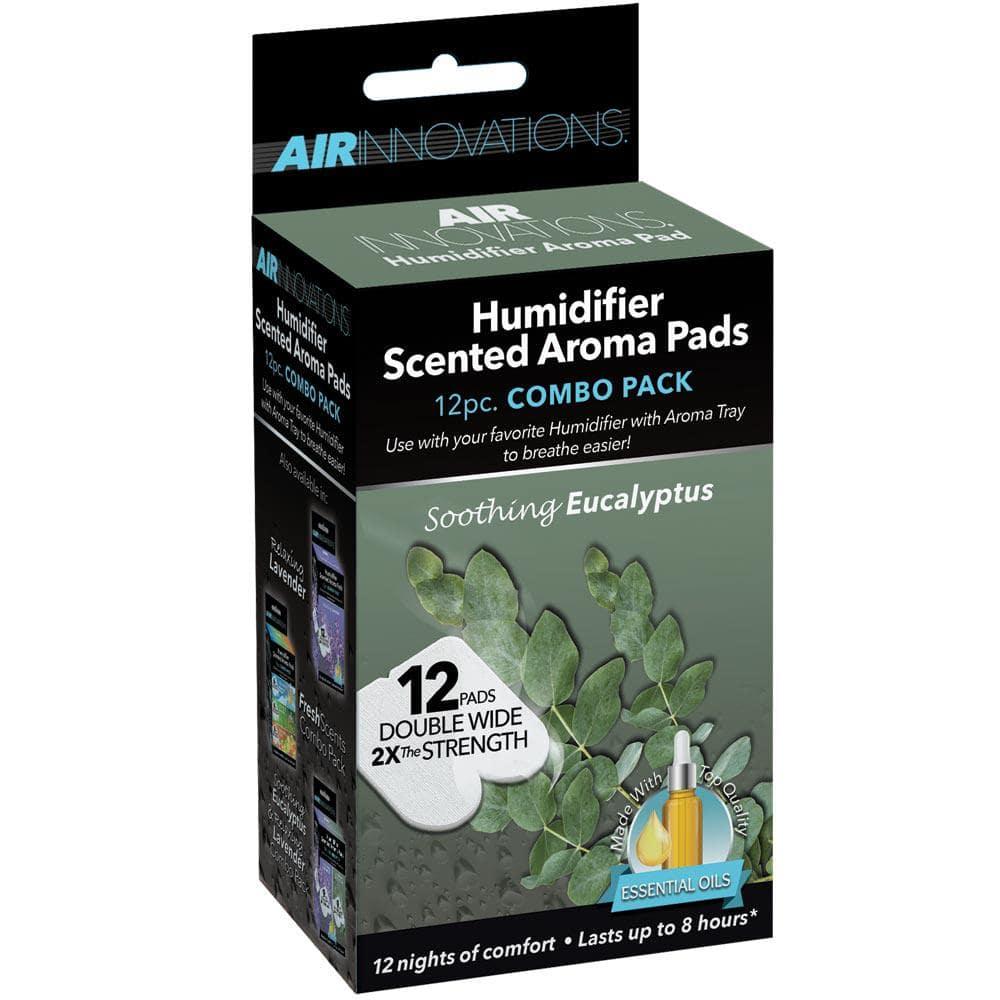 Air Innovations 12 Pack Essential Oil Humidifier Aromatherapy Refill, Eucalyptus