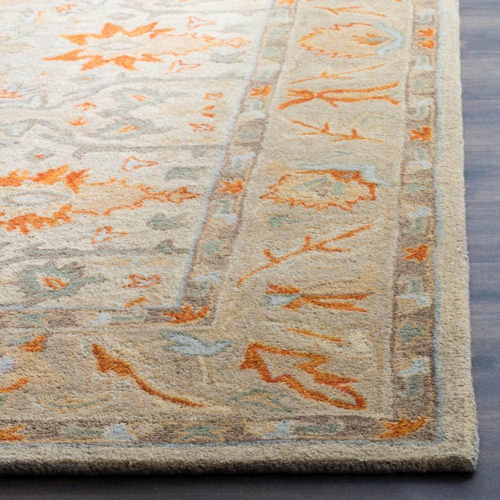 Antiquity AT63 Hand Tufted Accent Rug - Beige/Multi - 2'x3' - Safavieh.