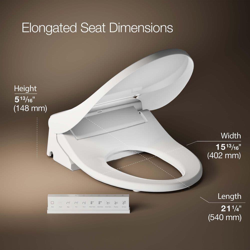 PureWash® E880 Elongated Bidet Toilet Seat with Remote Control