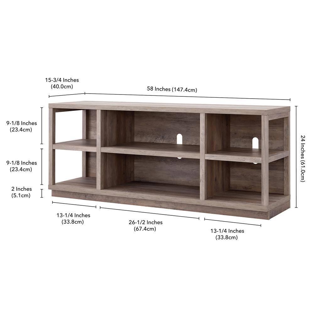 Henn&Hart 58" Gray Oak TV Stand