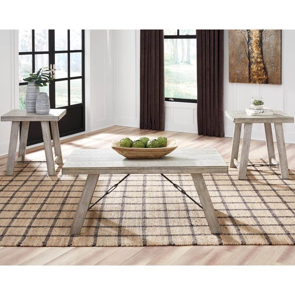 3pc Carynhurst Coffee and End Table Set White - Signature Design by Ashley