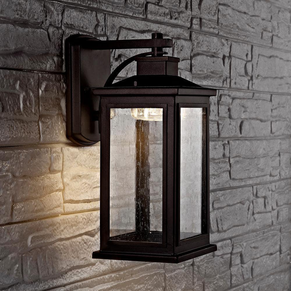 Taylen Outdoor Wall Lantern - Oil Rubbed Bronze (Black) - Safavieh