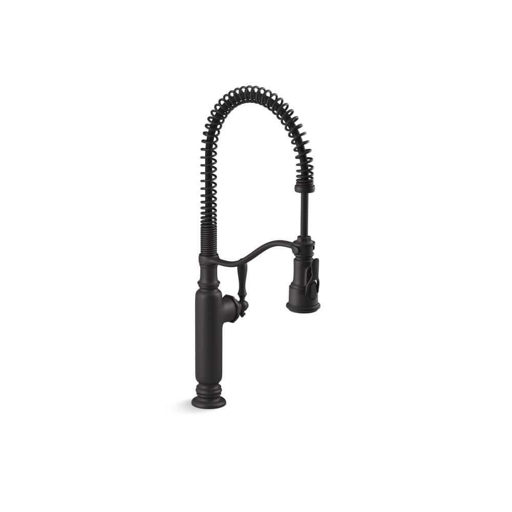Kohler Tournant® Single Handle Semi-Professional Pre-Rinse Kitchen Faucet with Three-Function Pull Down Sprayer