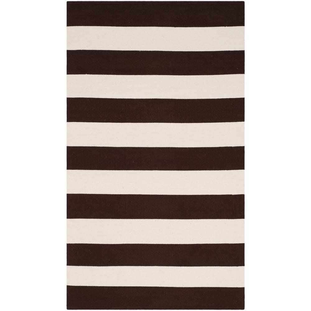 Montauk MTK712 Hand Woven Indoor Accent Rug - Chocolate/Ivory - 3'x5' - Safavieh
