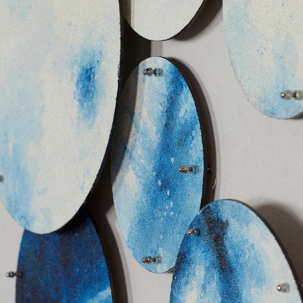 DecMode Blue Canvas Contemporary Wall Art