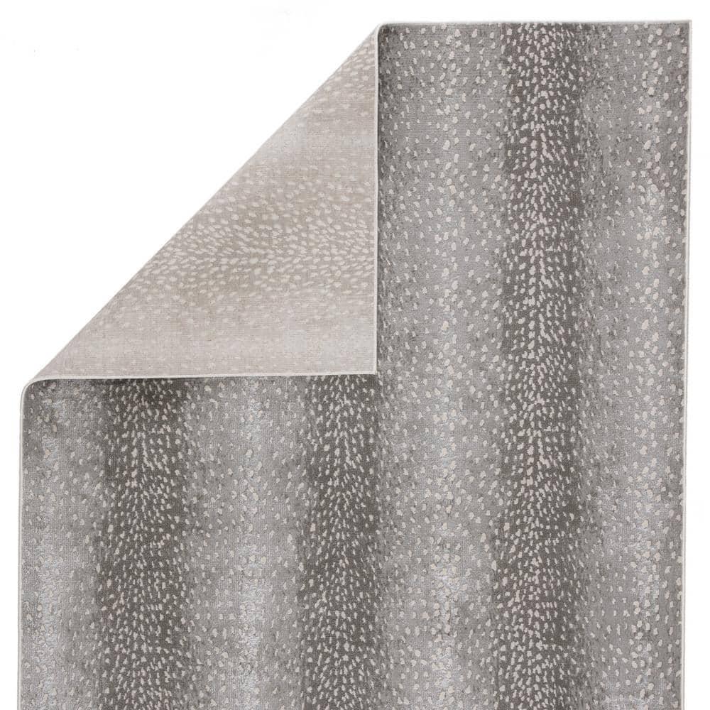 Contemporary Axis 18' x 11'8" Metallic Gray Synthetic Area Rug
