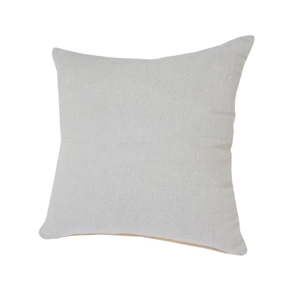 Ox Bay Tatum 20" x 20" Light Gray Solid Cotton Adult Decorative Throw Pillow