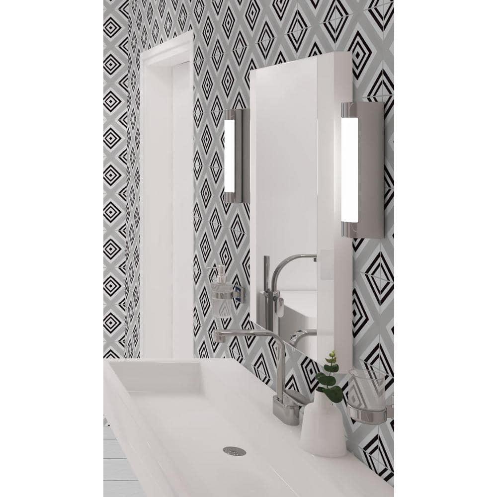 Bliss 8-in. Encaustic Spanish/Moroccan Patterned Matte Porcelain Wall & Floor Tile