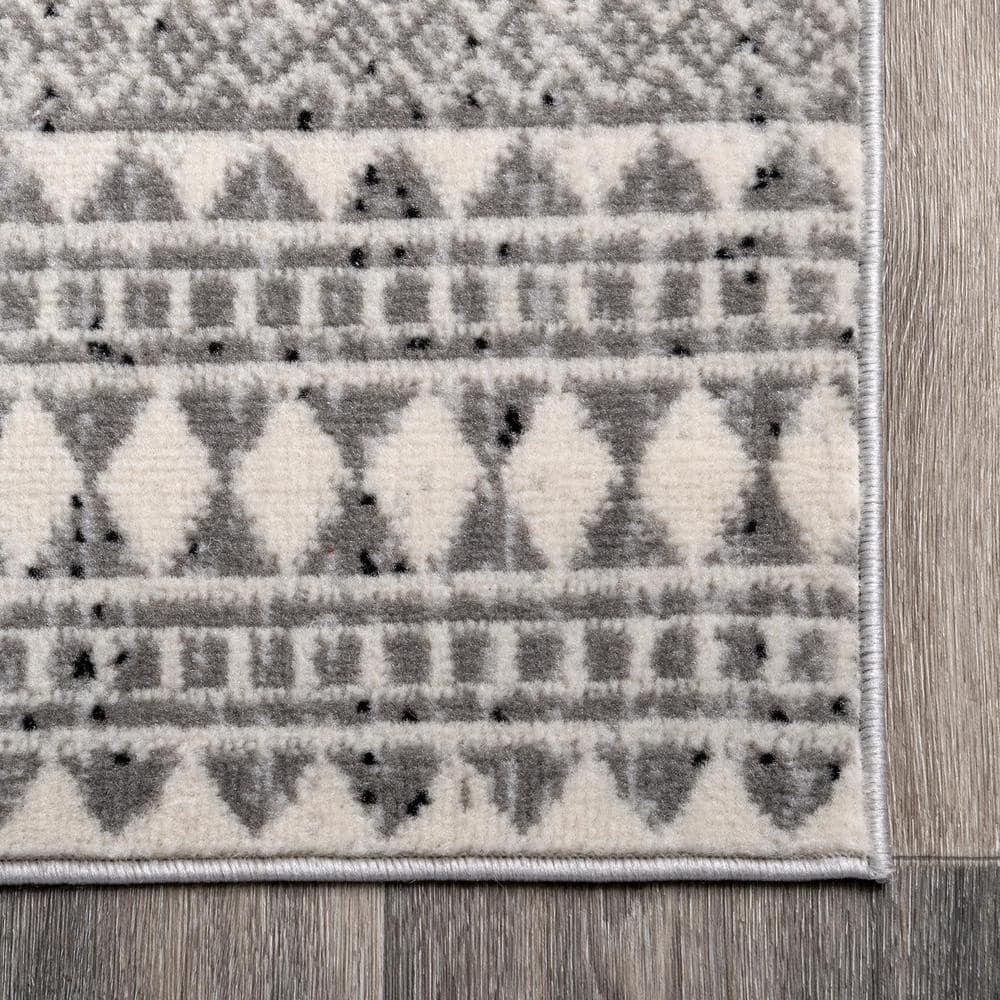Nuloom Catherina Trellis 4x6 Indoor Area Rug for Living Room Bedroom Dining Room Kitchen, Grey/Ivory