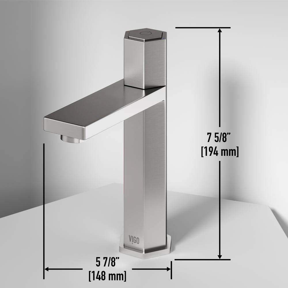 Nova 8" H Single Handle Single Hole Bathroom Faucet