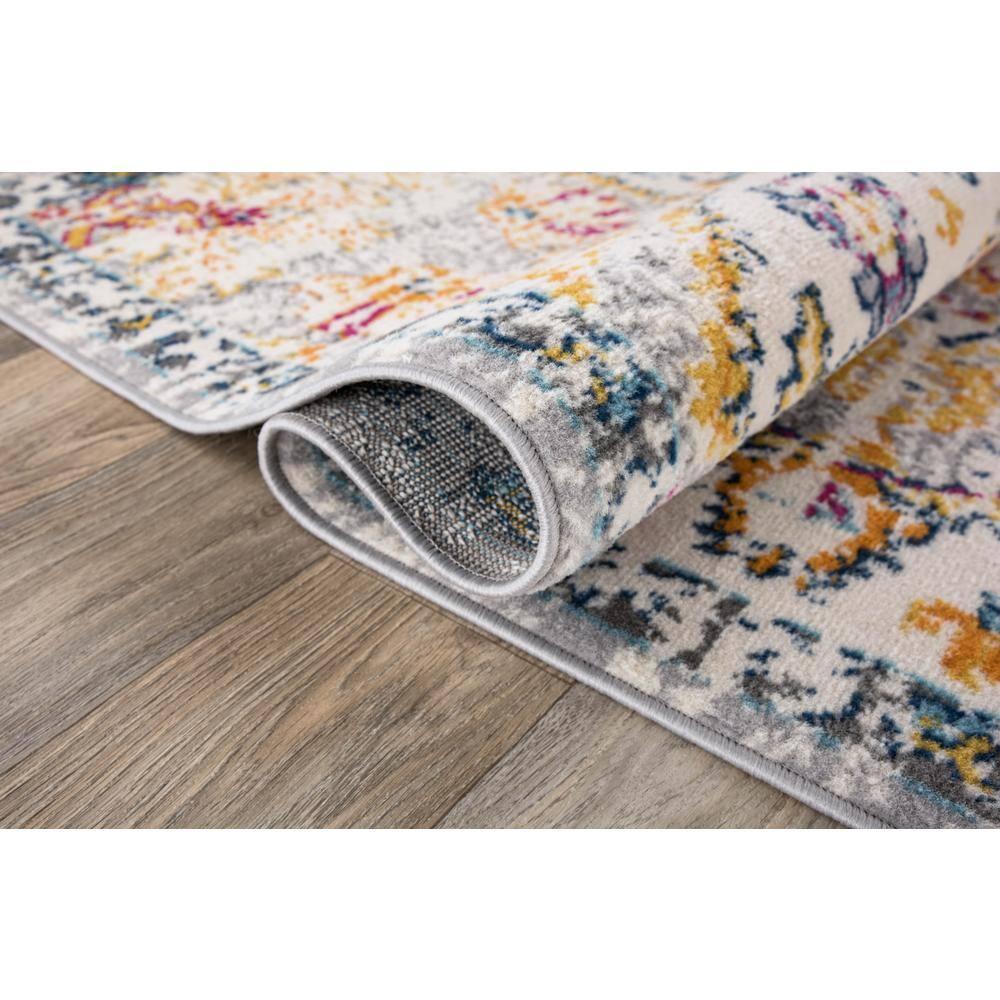 World Rug Gallery Distressed Vintage Bohemian Gray 7'10" x 10' Area Rug