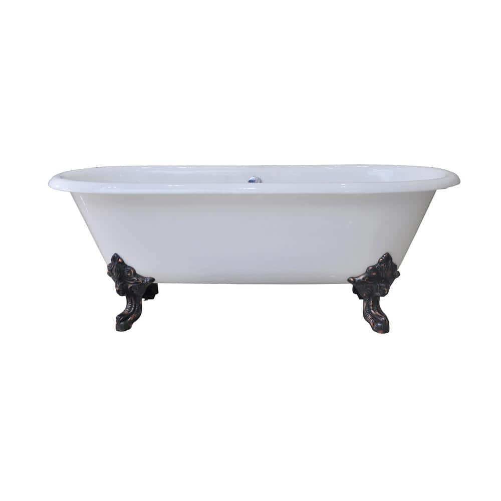Gallagher 72'' x 31.5'' Freestanding Soaking Cast Iron Bathtub