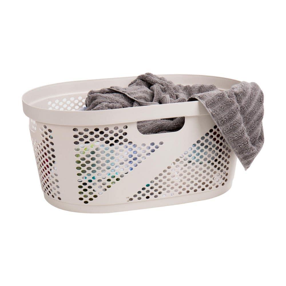 Mind Reader Mind Reader 40L Laundry Basket, Clothes Hamper, Ventilated, Plastic, 23"L x 14.5"W x 10.5"H, 2 Pack (Set of 2)
