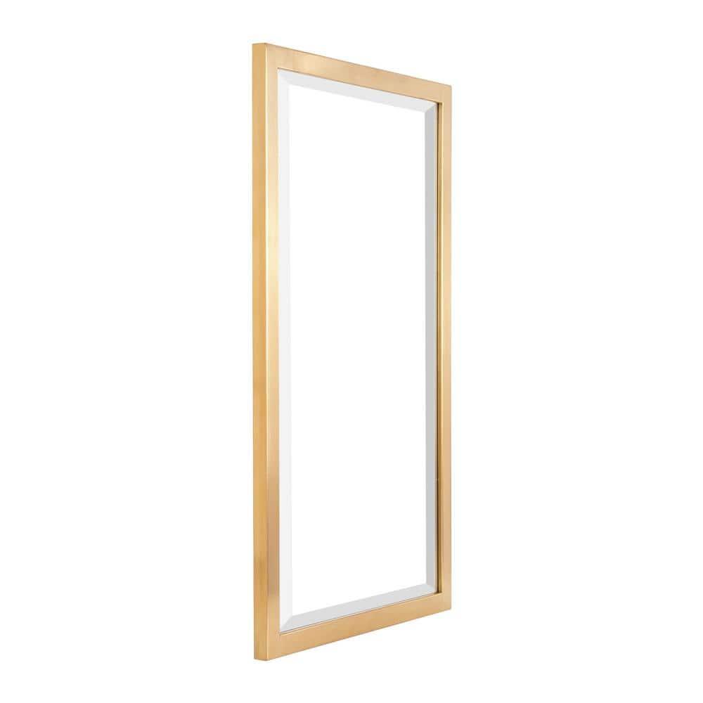 Head West Gold Stainless Steel Metal Framed Mirror for Bathroom Vanity – Decorative Rectangular Bathroom Mirror for Over Sink, Bedroom & Living Room, 24"x30"