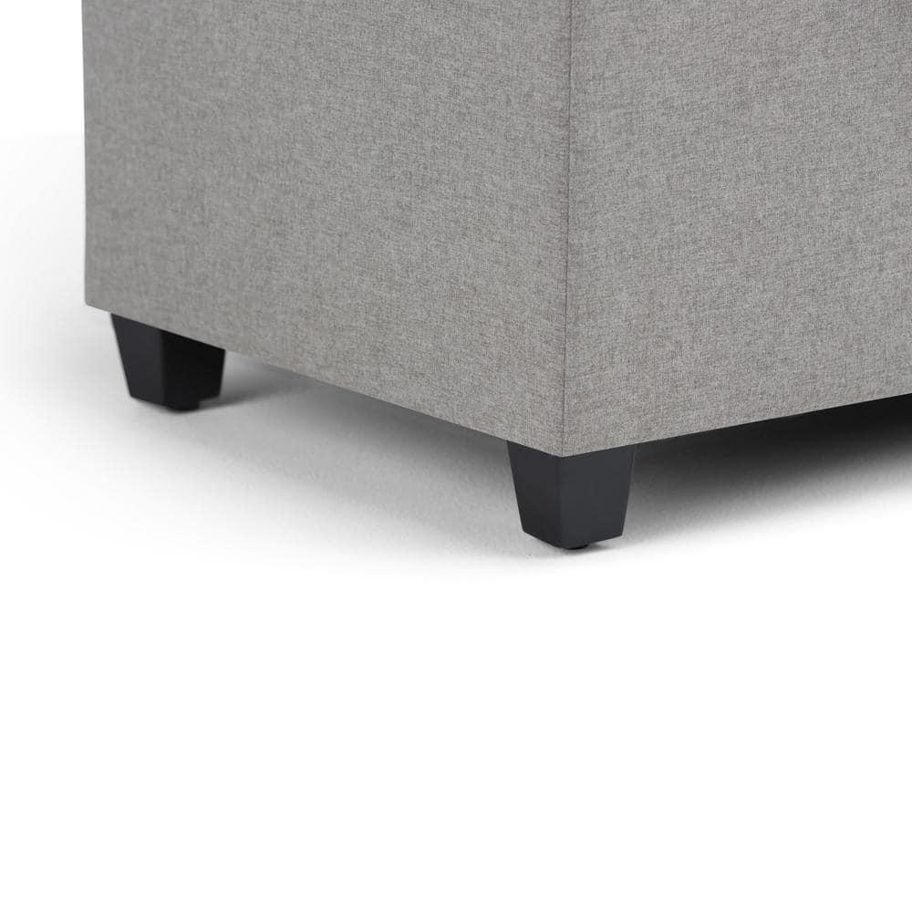 Simpli Home Sienna 33"W Upholstered Storage Ottoman Bench with Lift-Up Tufted Top