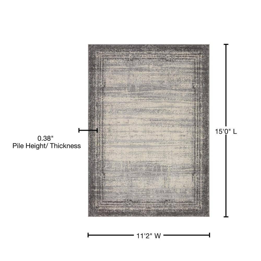 AUS-02 Pebble, Charcoal 11-2" x 15 Size Rug