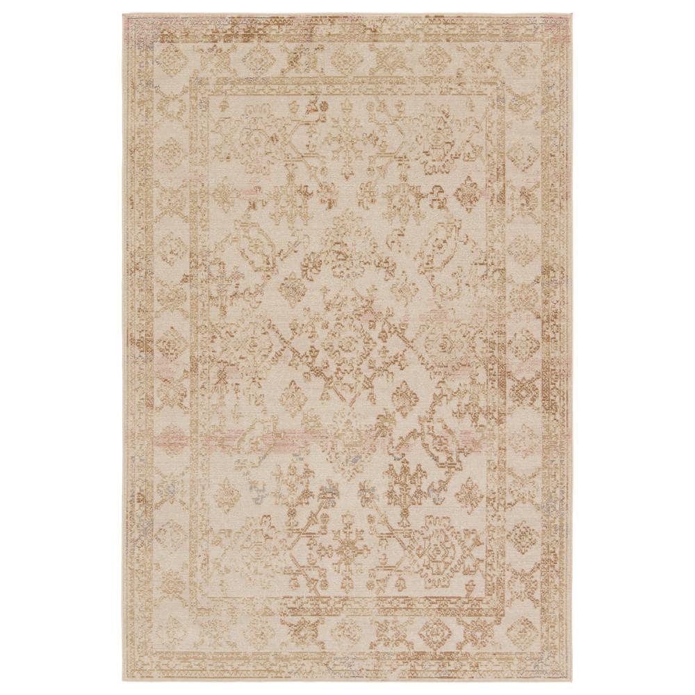 Jaipur Living Indoor Outdoor 2x4 Area Rug, Boho, Gold/Ivory