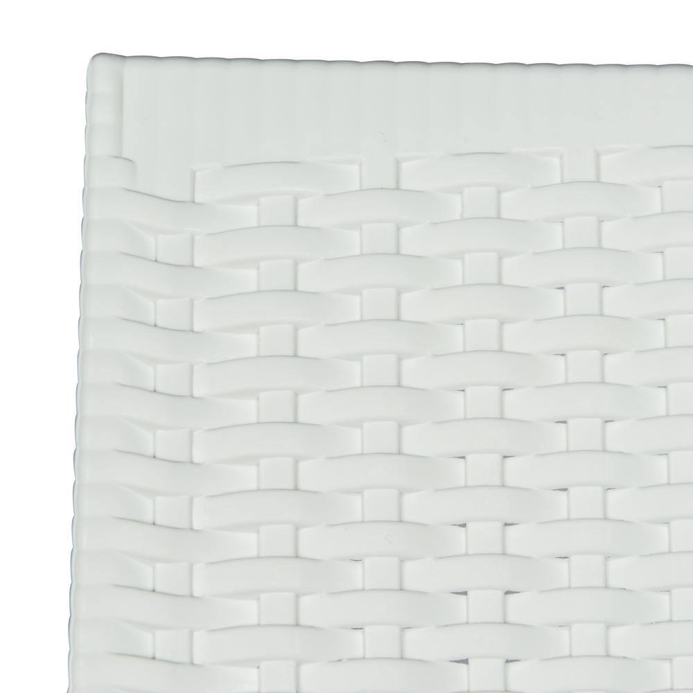 Weave Mace Indoor Outdoor Dining Chair (Armless), Set Of 4 - White