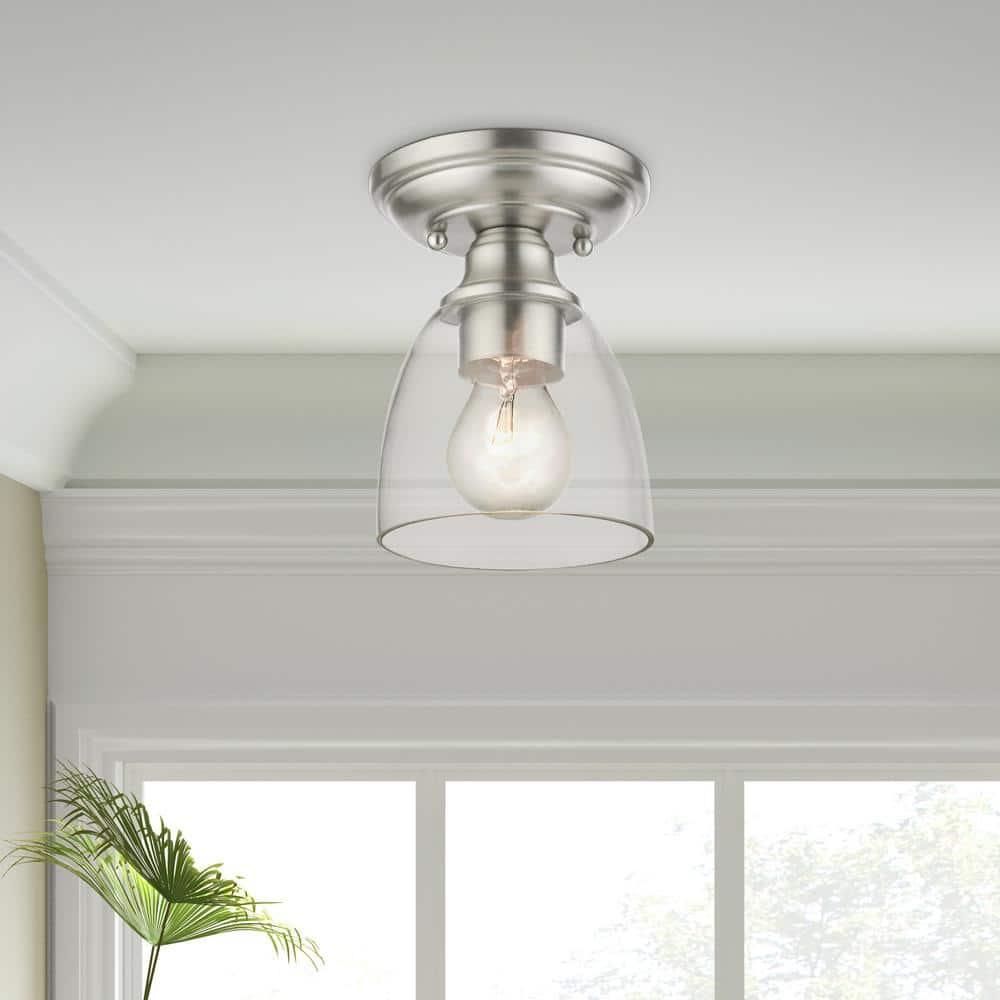Livex Lighting Montgomery 1 - Light Flush Mount in  Brushed Nickel