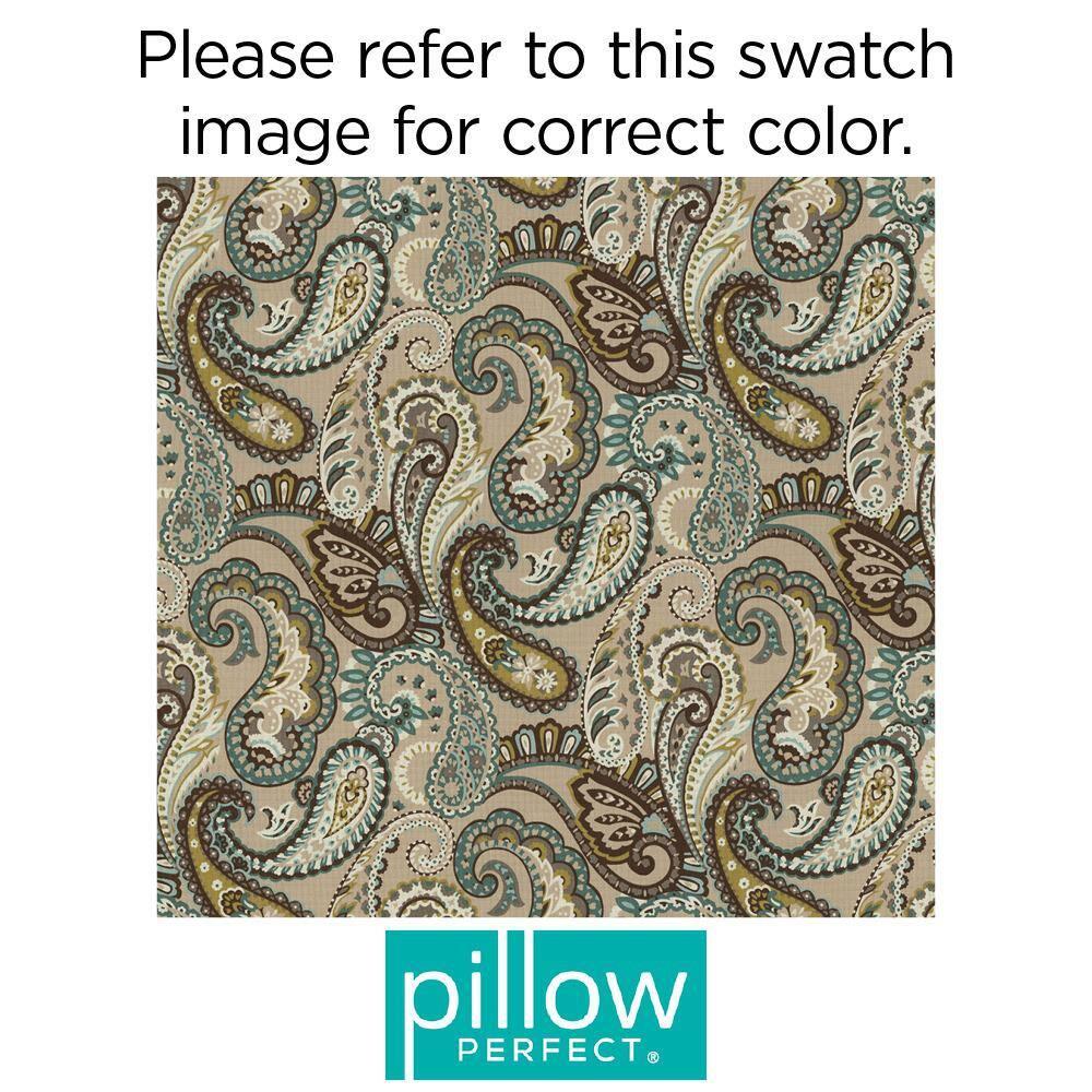 Pillow Perfect Tamara Paisley Indoor/Outdoor Reversible Throw Pillow (Set of 2)