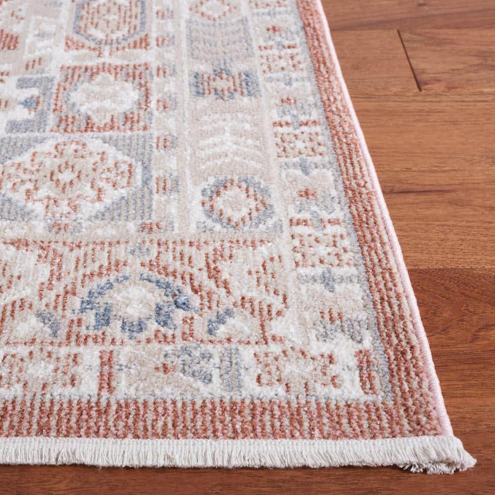 Blair Washable BLR206 Power Loomed Machine Washable Area Rug - Rose/Grey - 5'3"x7'6" - Safavieh.
