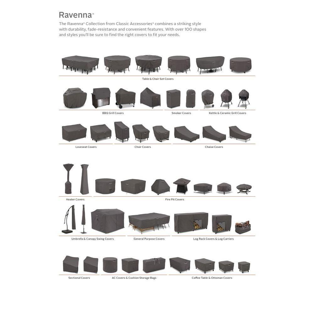 Classic Accessories Ravenna Water-Resistant 36 Inch Full Coverage Square Fire Pit Cover