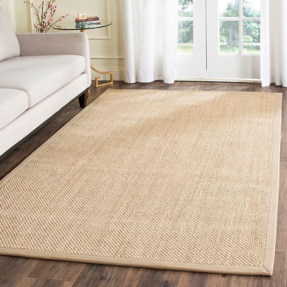 Natural Fiber NF141 Power Loomed Indoor Area Rug - Maize/Linen - 4'x6' - Safavieh.