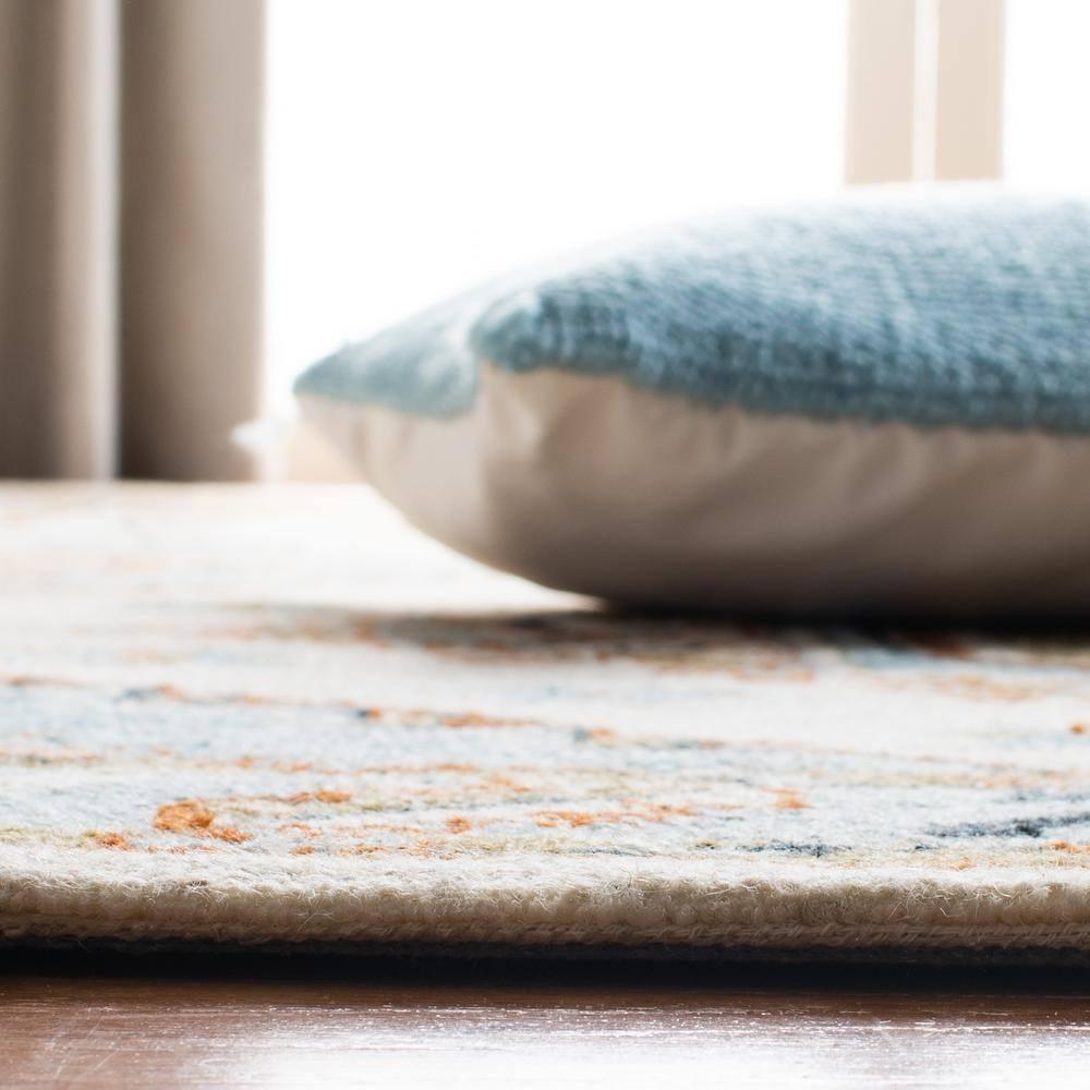 Capri CPR209 Hand Tufted Area Rug - Ivory/Rust - 7'x7' - Safavieh.