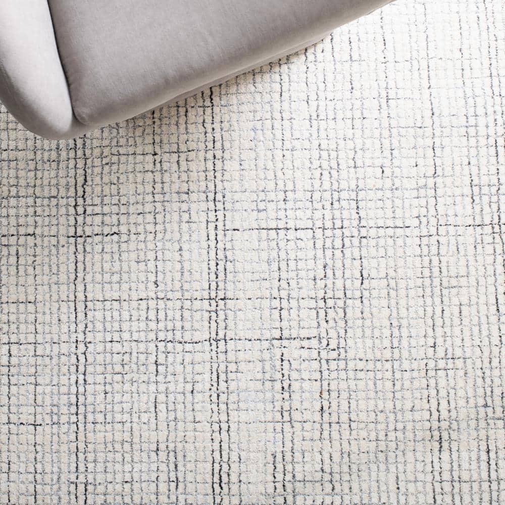 Abstract ABT470 Handmade Indoor Area Rug - Ivory/Grey - 6' Round - Safavieh