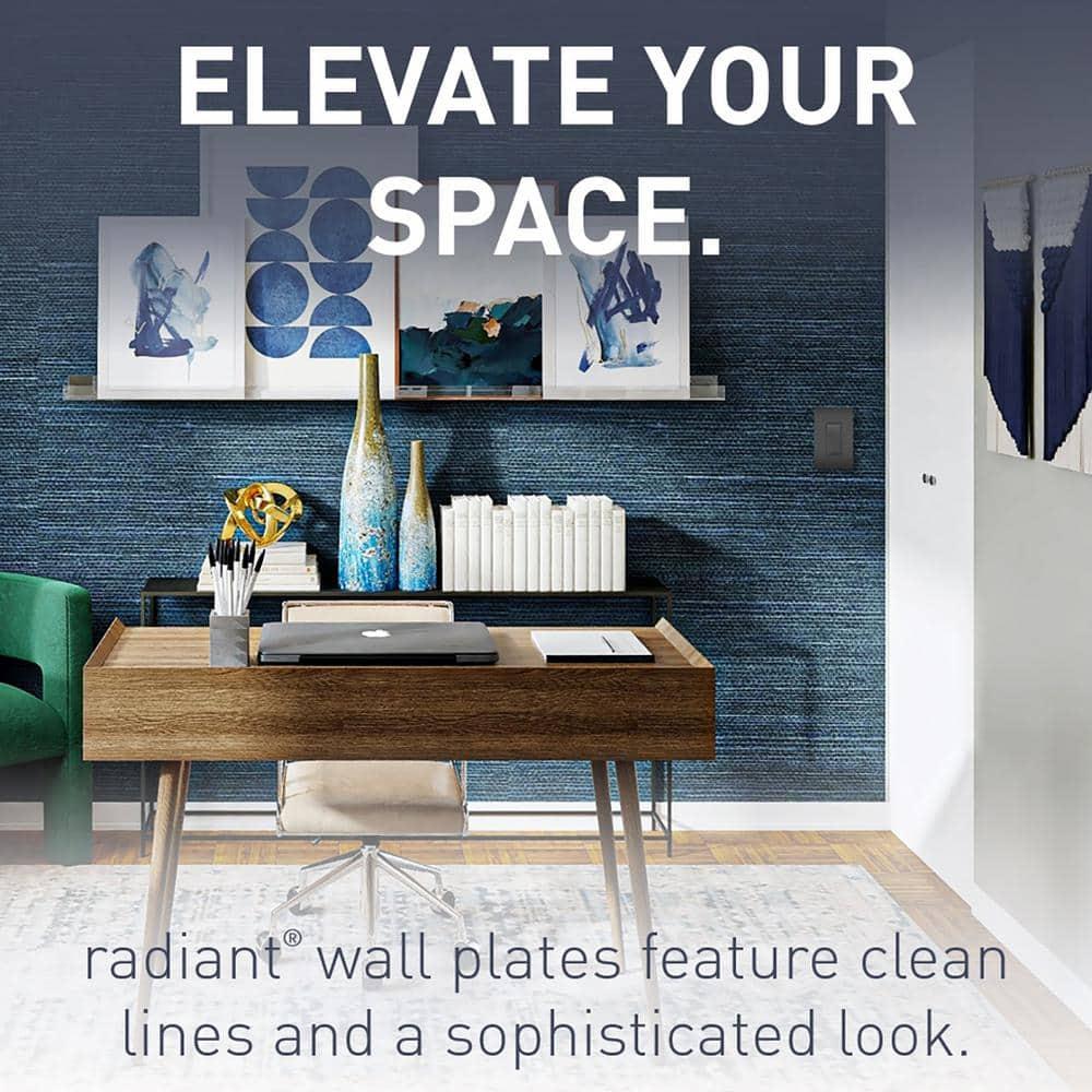 Legrand Radiant 6-Gang Decorator Rocker Screwless Wall Plate