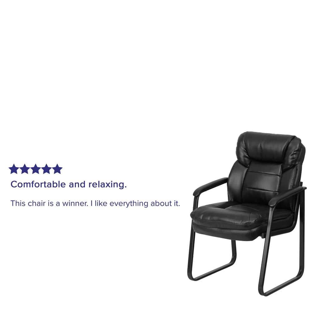 Flash Furniture Isla Modern LeatherSoft Executive Side Reception Chair with Sled Base by Flash Furniture