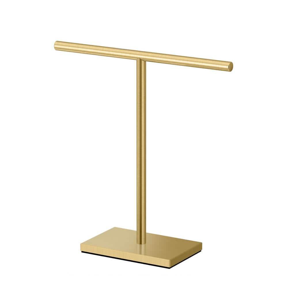 Freestanding Countertop Hand Towel Holder | 11.13"H x 10.50"W Weighted Base Towel Rack Stand