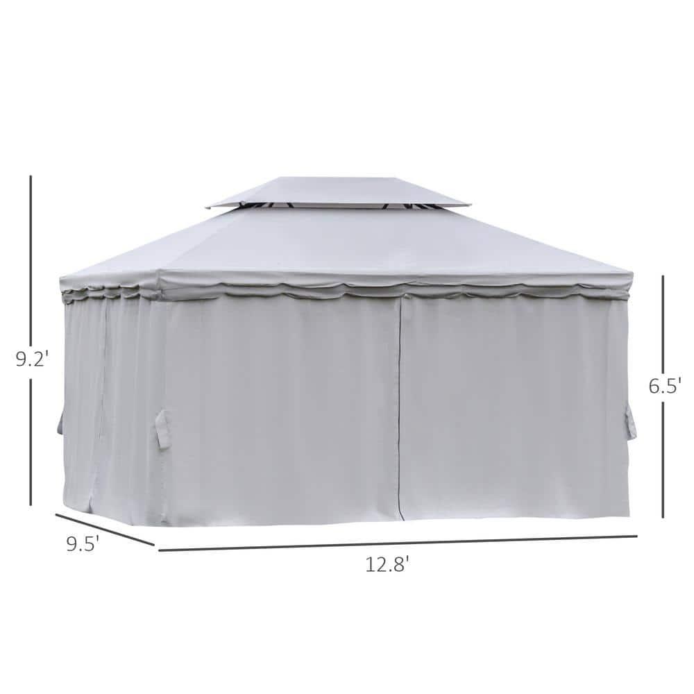 Outsunny 10' x 13' Canopy Shelter Gazebo, Lightweight