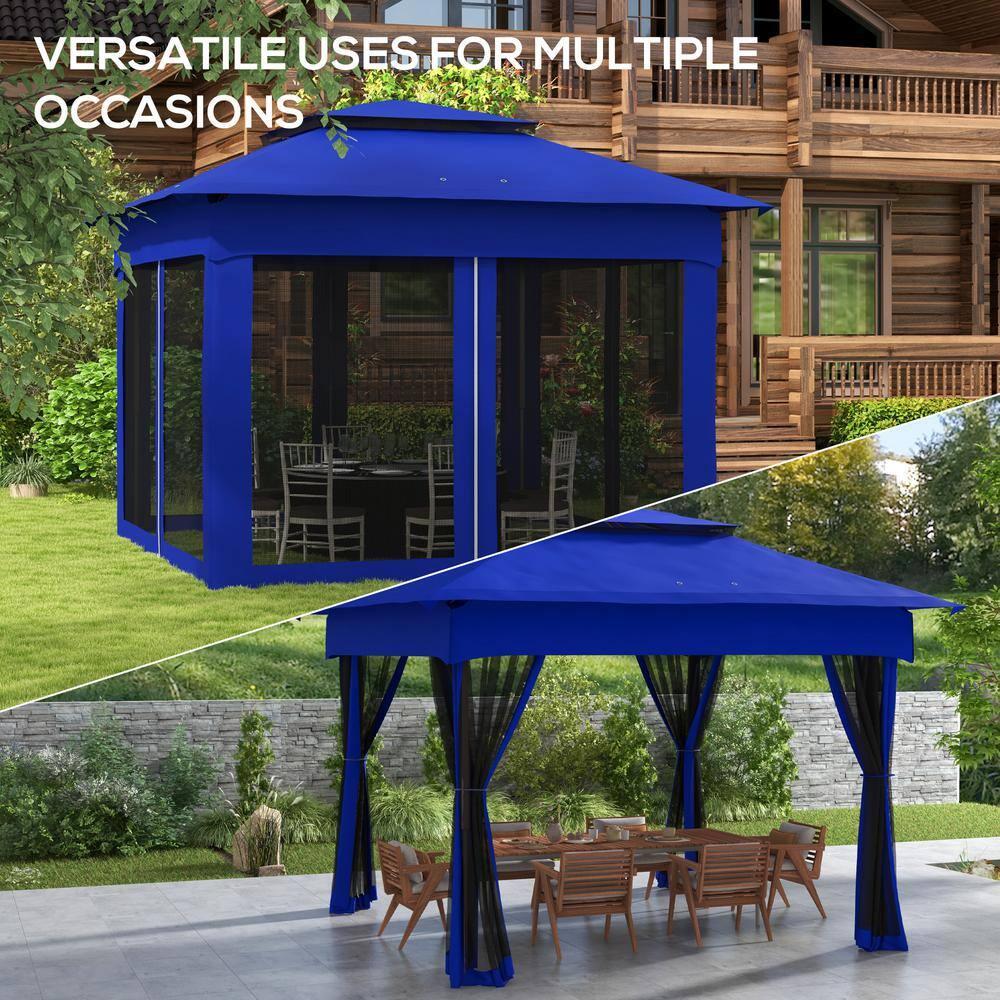 Outsunny 11 Ft. W x 11 Ft. D Steel Patio Gazebo