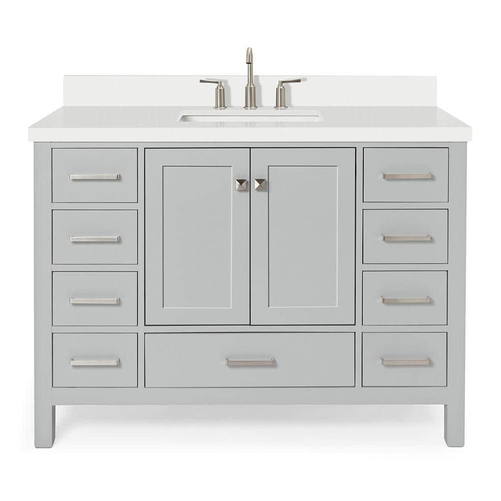 Ariel A049swqrvo Cambridge 49" Free Standing Single Basin Vanity Set - Grey