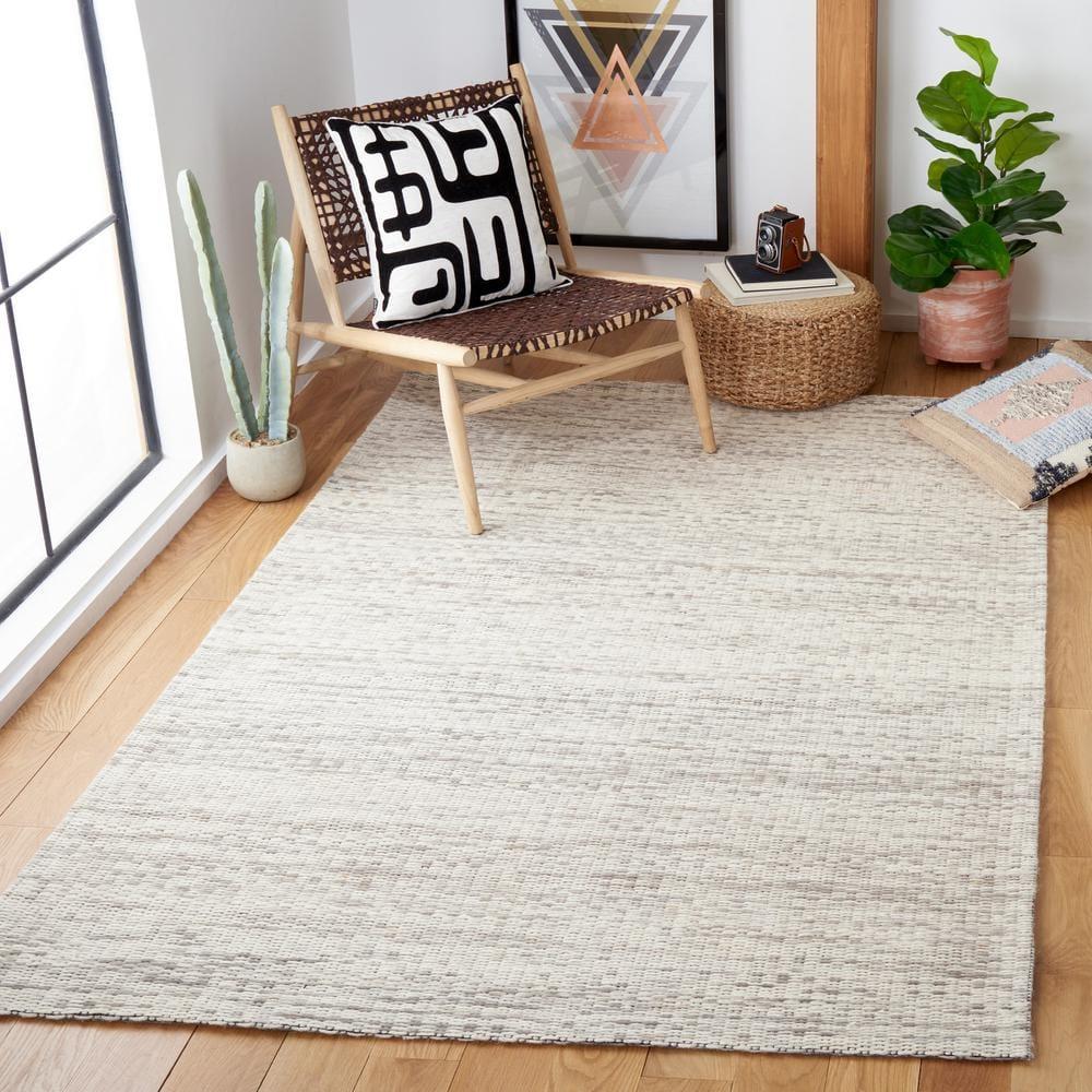 Marbella MRB311 Hand Woven Indoor Area Rug - Grey/Beige - 5'x8' - Safavieh