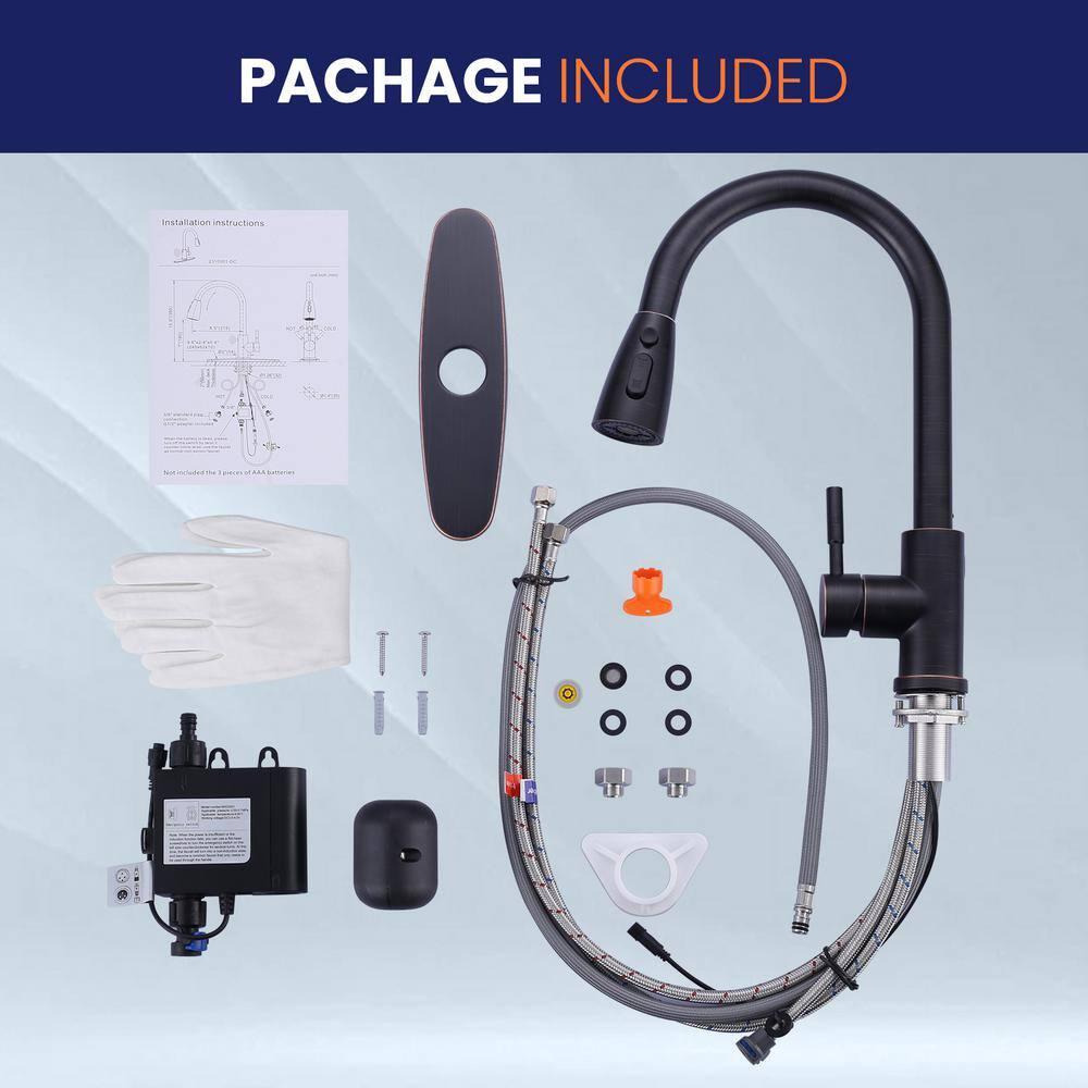 ARCORA ARCORA Stainless Steel  Single Handle Pull-Down Sprayer Kitchen Faucet Set with Touchless Sensor AR7100301RB-DC